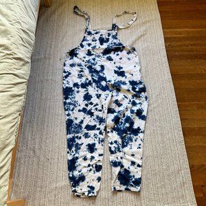 Lucy & Yak Blue Tie Dye Overalls Dungarees Size US 14R, UK 18R